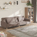 Slaapbank 2-zits met 2 kussens stof taupe