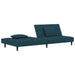 Slaapbank 2-zits met 2 kussens fluweel blauw