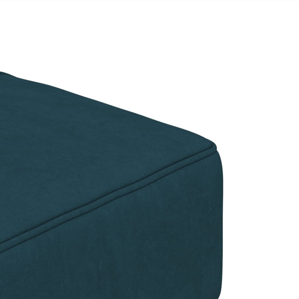 Slaapbank 2-zits met 2 kussens fluweel blauw