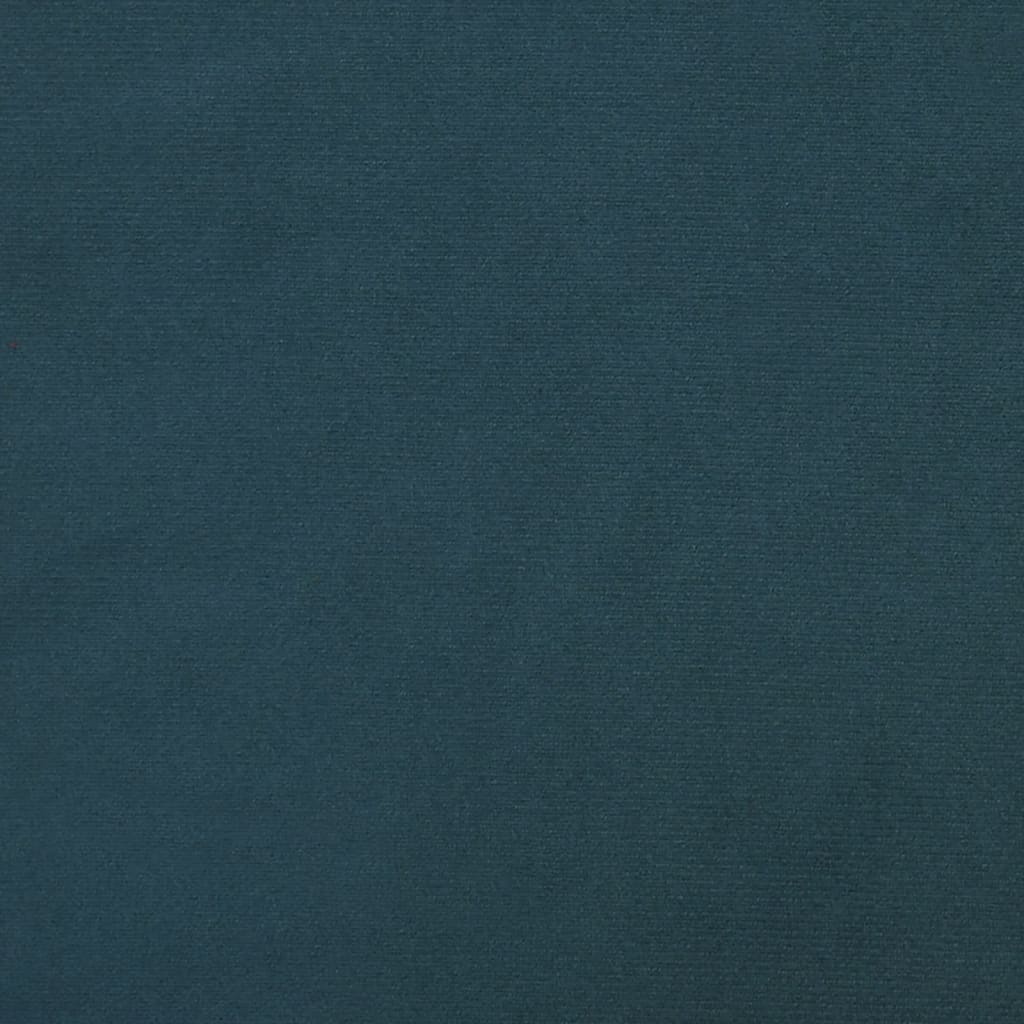 Slaapbank 2-zits met 2 kussens fluweel blauw