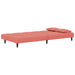 Slaapbank 2-zits met 2 kussens fluweel roze