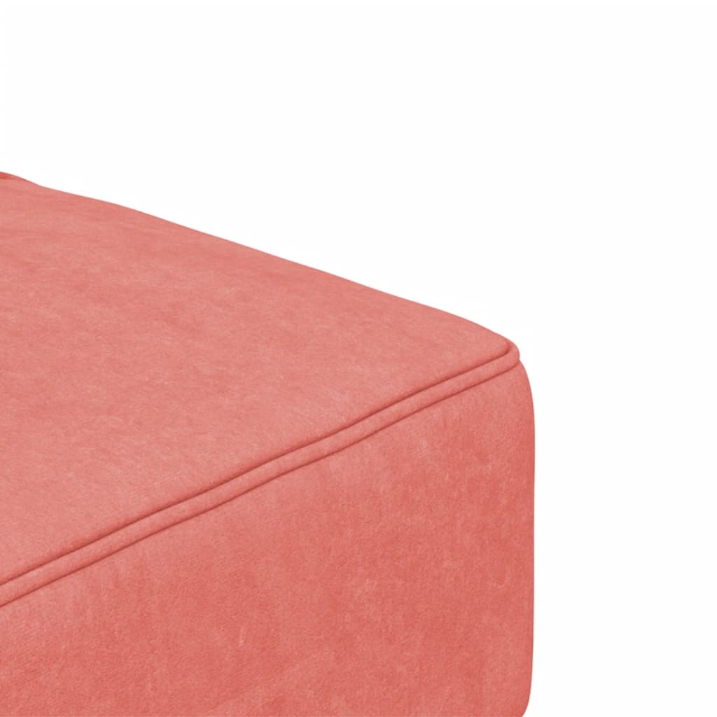 Slaapbank 2-zits met 2 kussens fluweel roze
