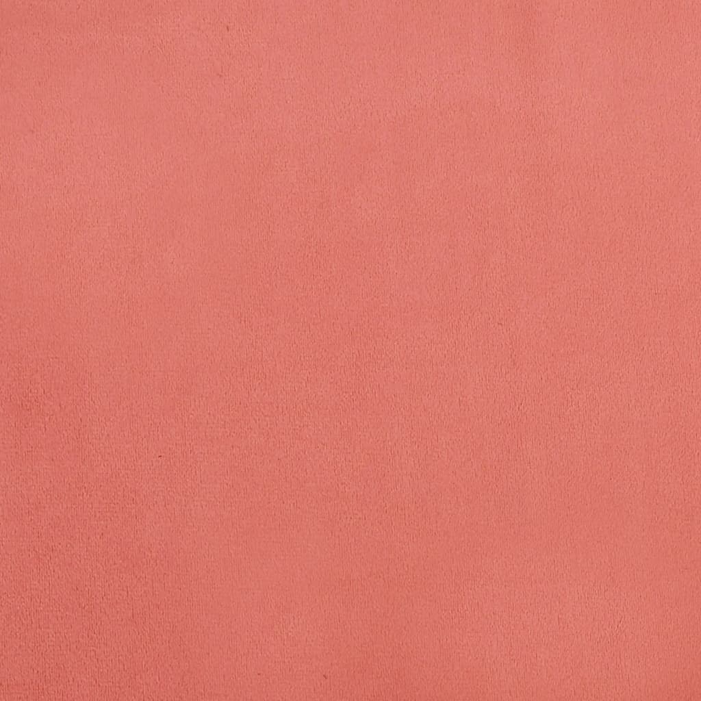 Slaapbank 2-zits met 2 kussens fluweel roze