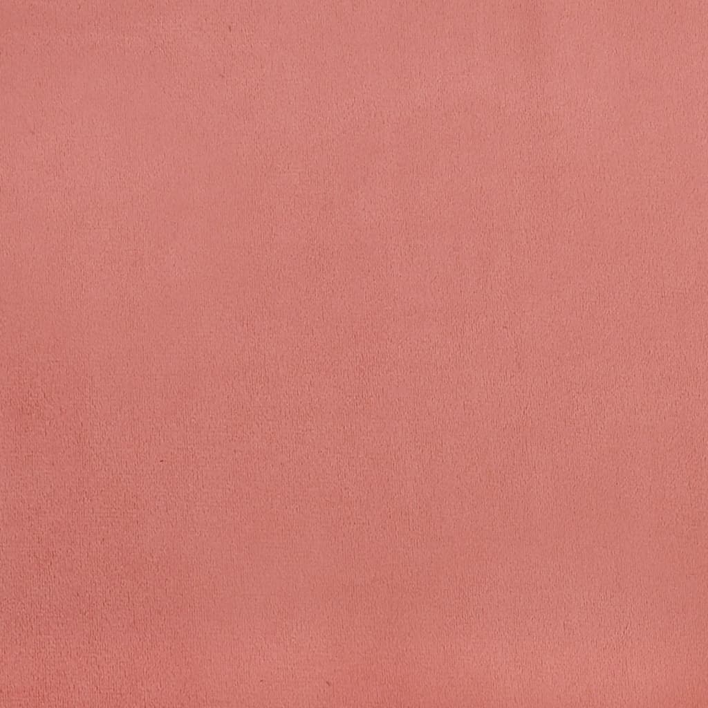 Slaapbank 2-zits met 2 kussens fluweel roze