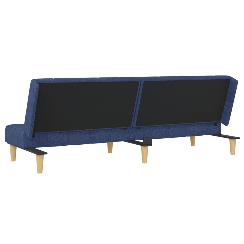 Slaapbank 2-zits stof blauw