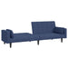 Slaapbank 2-zits met 2 kussens stof blauw