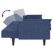 Slaapbank 2-zits met 2 kussens stof blauw