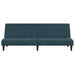Slaapbank 2-zits fluweel blauw