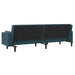 Slaapbank 2-zits met 2 kussens fluweel blauw