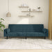 Slaapbank 2-zits met 2 kussens fluweel blauw