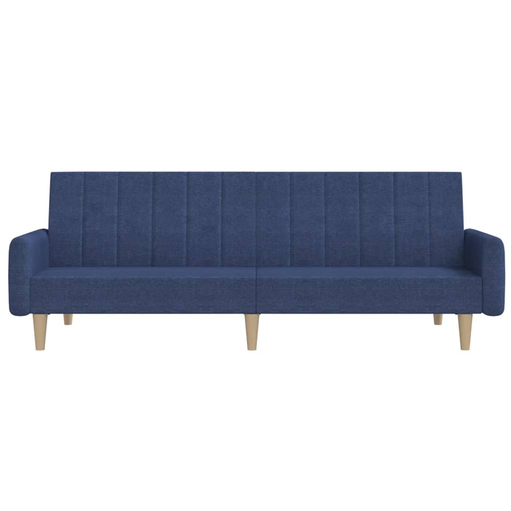 Slaapbank 2-zits stof blauw