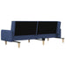 Slaapbank 2-zits stof blauw