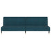 Slaapbank 2-zits fluweel blauw