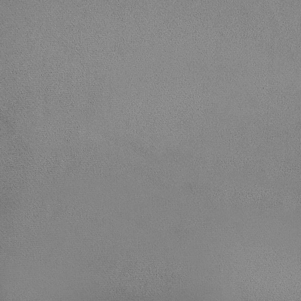 Slaapbank 2-zits fluweel lichtgrijs
