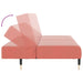 Slaapbank 2-zits fluweel roze