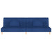 Slaapbank 2-zits met 2 kussens stof blauw