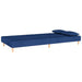 Slaapbank 2-zits met 2 kussens stof blauw