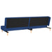 Slaapbank 2-zits met 2 kussens stof blauw