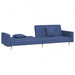 Slaapbank 2-zits met 2 kussens stof blauw