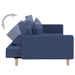 Slaapbank 2-zits met 2 kussens stof blauw