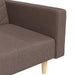Slaapbank 2-zits met 2 kussens stof taupe