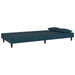 Slaapbank 2-zits met 2 kussens fluweel blauw