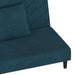 Slaapbank 2-zits met 2 kussens fluweel blauw
