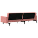 Slaapbank 2-zits met 2 kussens fluweel roze