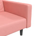 Slaapbank 2-zits met 2 kussens fluweel roze