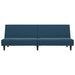 Slaapbank 2-zits fluweel blauw