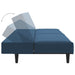 Slaapbank 2-zits fluweel blauw