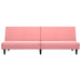 Slaapbank 2-zits fluweel roze