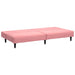 Slaapbank 2-zits fluweel roze