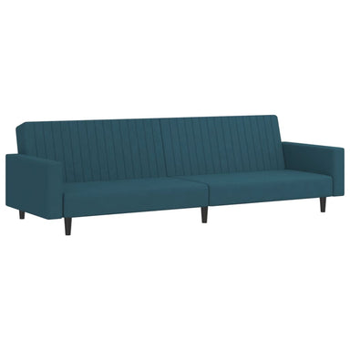 Slaapbank 2-zits fluweel blauw