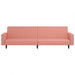 Slaapbank 2-zits fluweel roze