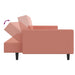 Slaapbank 2-zits fluweel roze