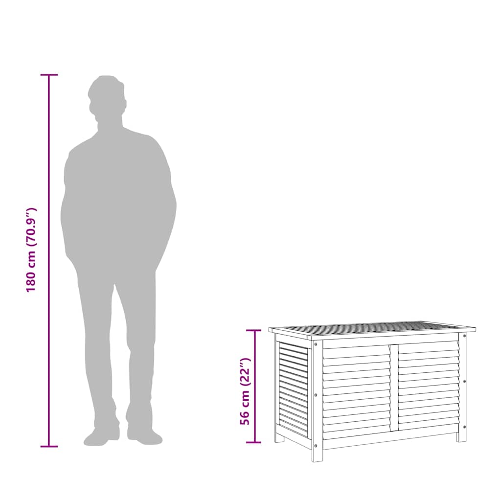 Tuinbox met jaloezieën 90x50x56 cm massief acaciahout