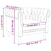 Fauteuil Chesterfield-stijl stof donkergrijs