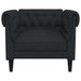 Fauteuil Chesterfield-stijl stof zwart