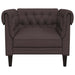 Fauteuil Chesterfield-stijl stof donkerbruin