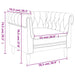 Fauteuil Chesterfield-stijl stof donkerbruin