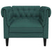 Fauteuil Chesterfield-stijl stof donkergroen
