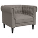 Fauteuil Chesterfield-stijl stof taupe