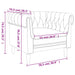 Fauteuil Chesterfield-stijl stof taupe