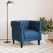Fauteuil Chesterfield-stijl stof blauw