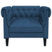 Fauteuil Chesterfield-stijl stof blauw