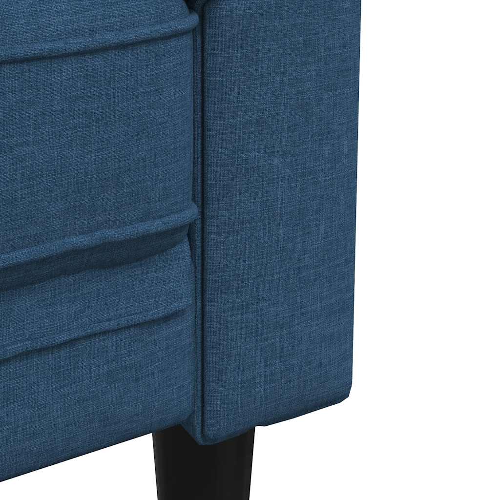 Fauteuil Chesterfield-stijl stof blauw