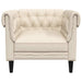 Fauteuil Chesterfield-stijl linnen