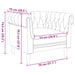 Fauteuil Chesterfield-stijl stof bruin