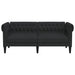 Tweezitsbank Chesterfield-stijl stof zwart
